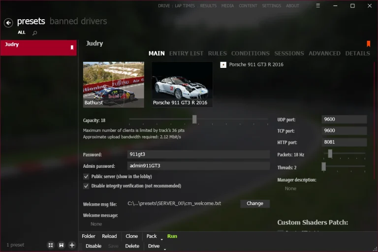 How to host an Assetto Corsa multiplayer server on Mac