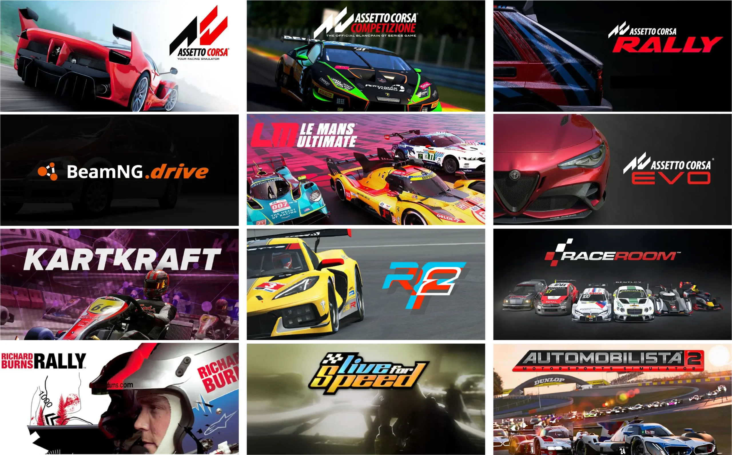 Popular sim racing games