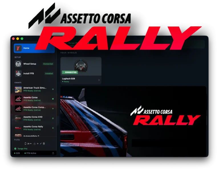 How to run Assetto Corsa Rally on Mac with force feedback (CrossOver + Torqer)